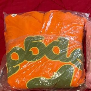 Orange and Green Graphic Hoodie